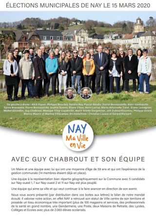 Profession de foi de Guy Chabrout et son équipe - Nay Ma Ville en Vie